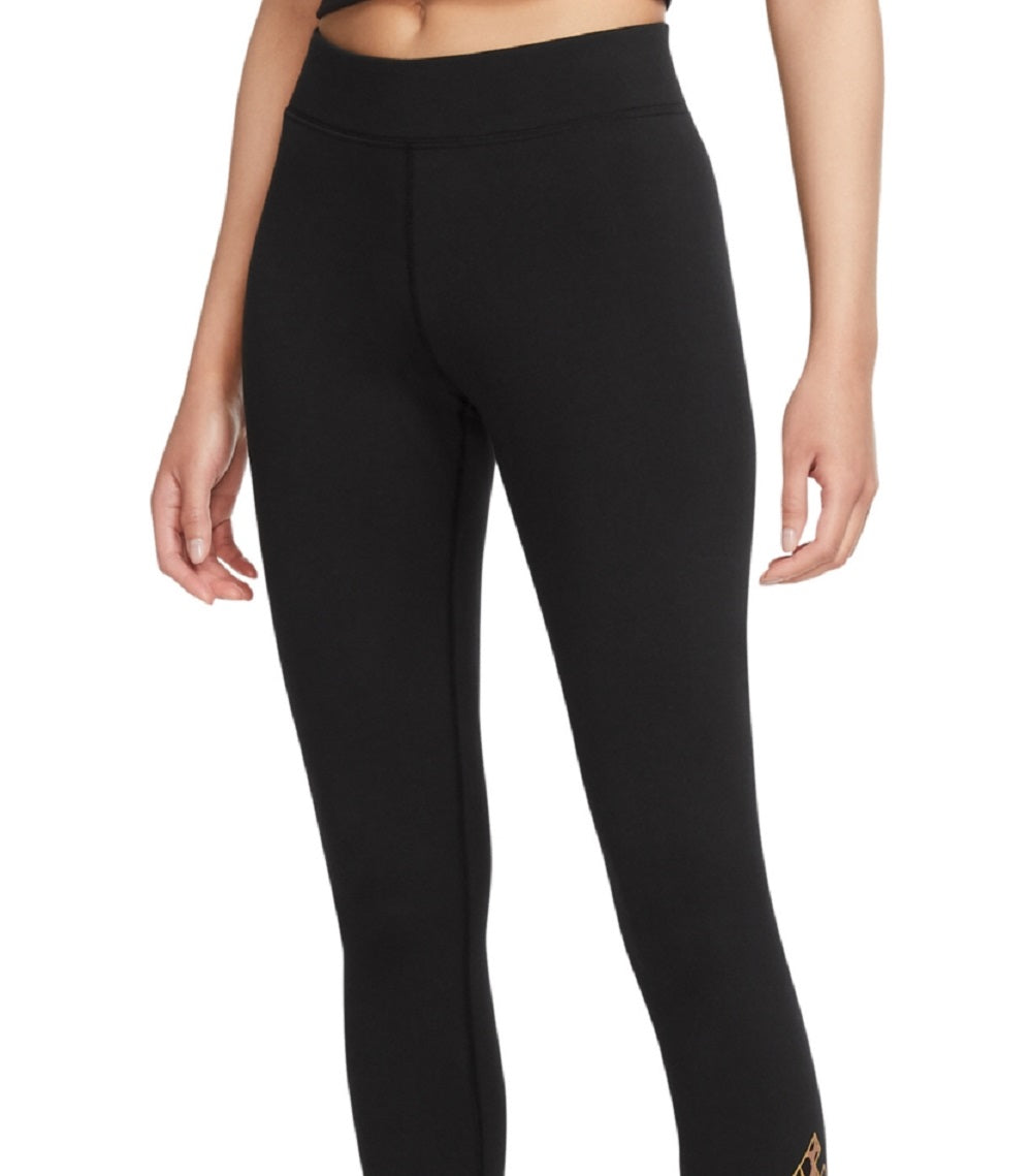 Nike Women's Printed Logo Leggings Black Size 1X