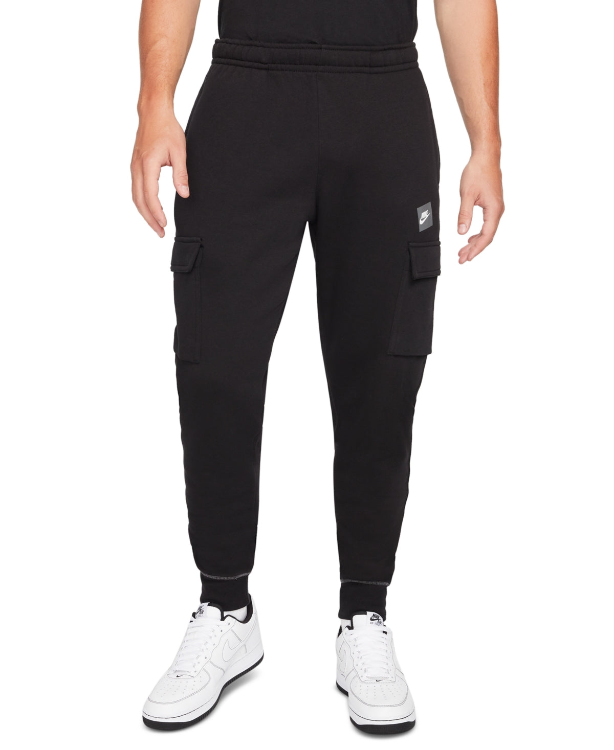 Nike Men's Just Do It Fleece Cargo Pants Black Size Medium