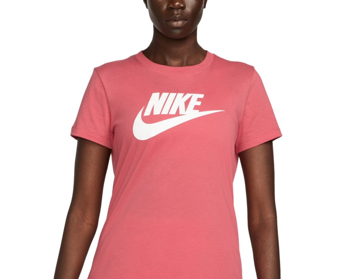 Nike Women's Sportswear Cotton Logo T-Shirt Red Size X-Small