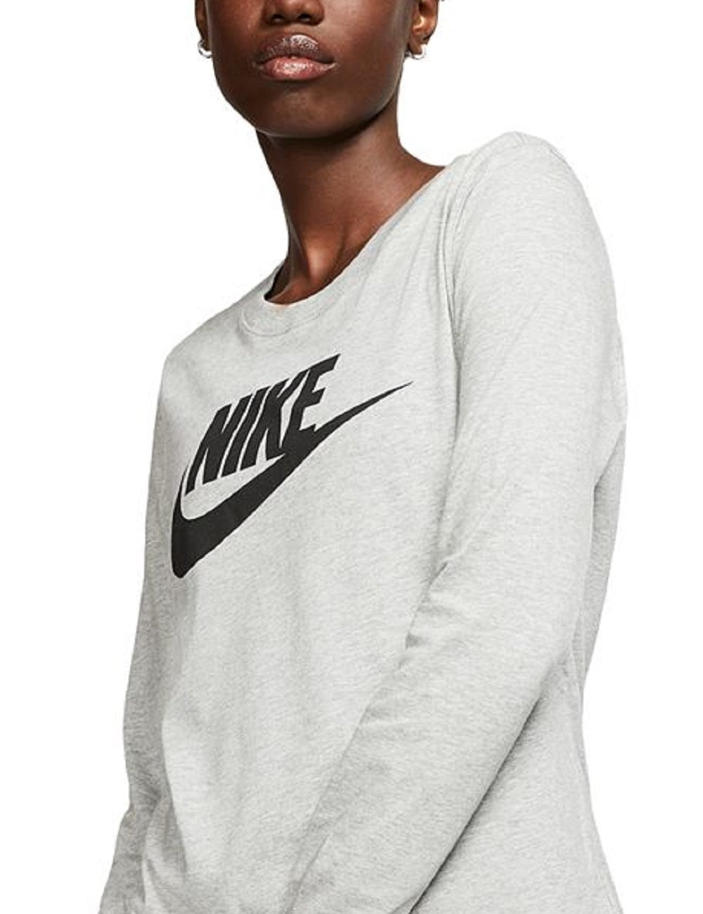 Nike Women's Essential Cotton Logo Top White Size Large