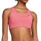Nike Women's Dri Fit Racerback Medium Impact Sports Bra Pink Size Large