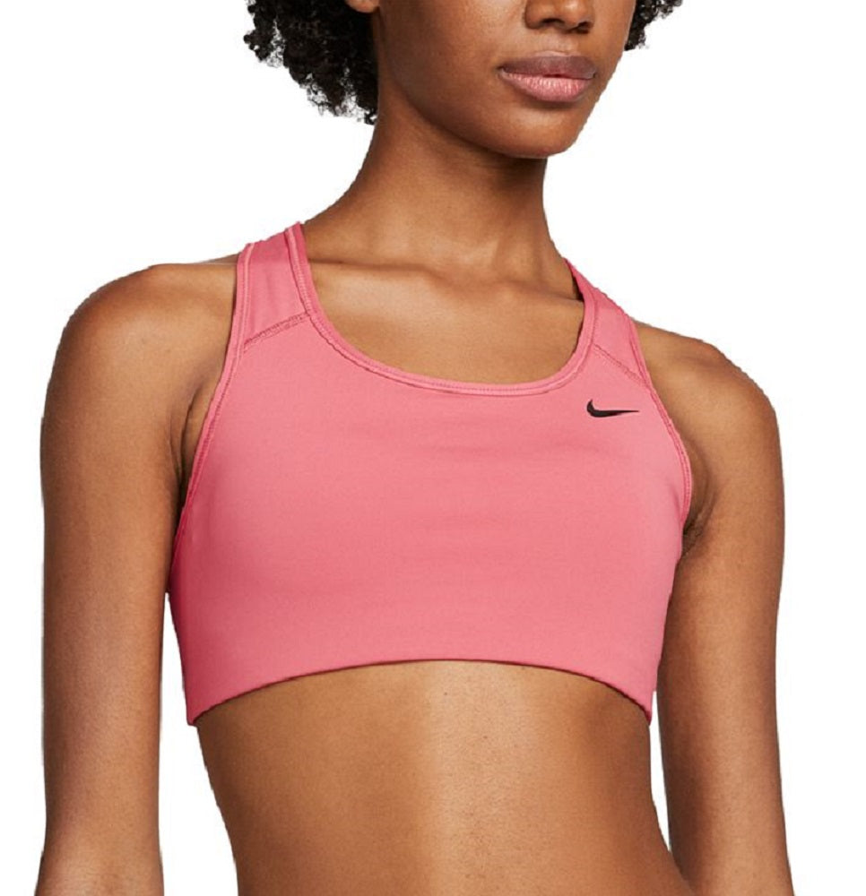 Nike Women's Dri Fit Racerback Medium Impact Sports Bra Pink Size Large