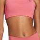 Nike Women's Dri Fit Racerback Medium Impact Sports Bra Pink Size Large