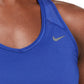Nike Women's Pro Dri Fit Swoosh Sparkle Sports Bra Blue Size Large