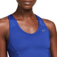 Nike Women's Pro Dri Fit Swoosh Sparkle Sports Bra Blue Size Large