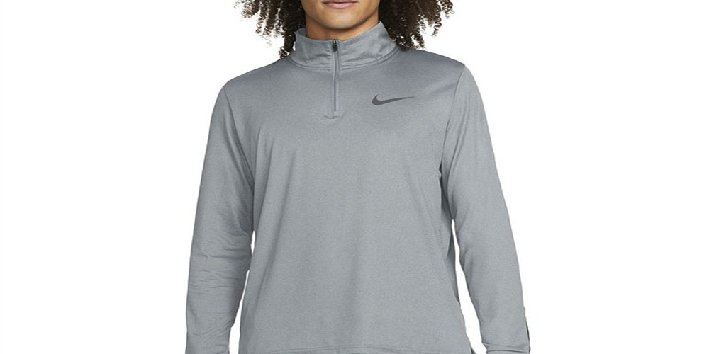 Nike Men's Hyperdry 1/4 Zip Long Sleeve Top Black Size Medium