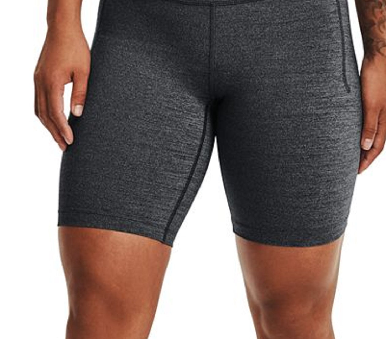 Under Armour Women's Meridian Heathered Bike Shorts Black Size X-Small