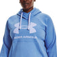Under Armour Women's Rival Fleece Logo Hoodie Blue Size 1X