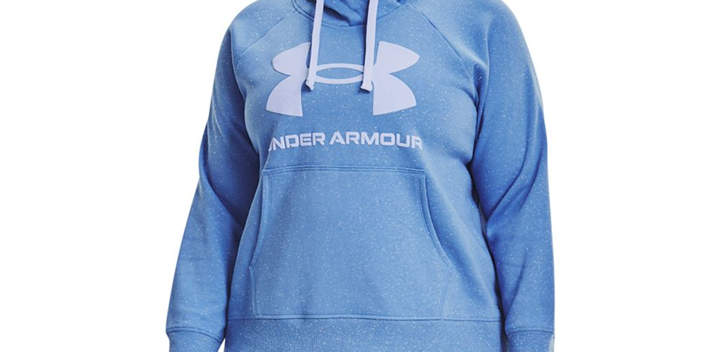 Under Armour Women's Plus Ua Rival Fleece Logo Hoodie White Size 1X
