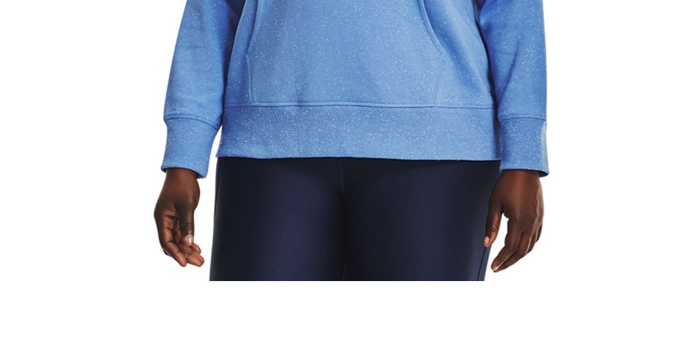 Under Armour Women's Plus Ua Rival Fleece Logo Hoodie White Size 1X