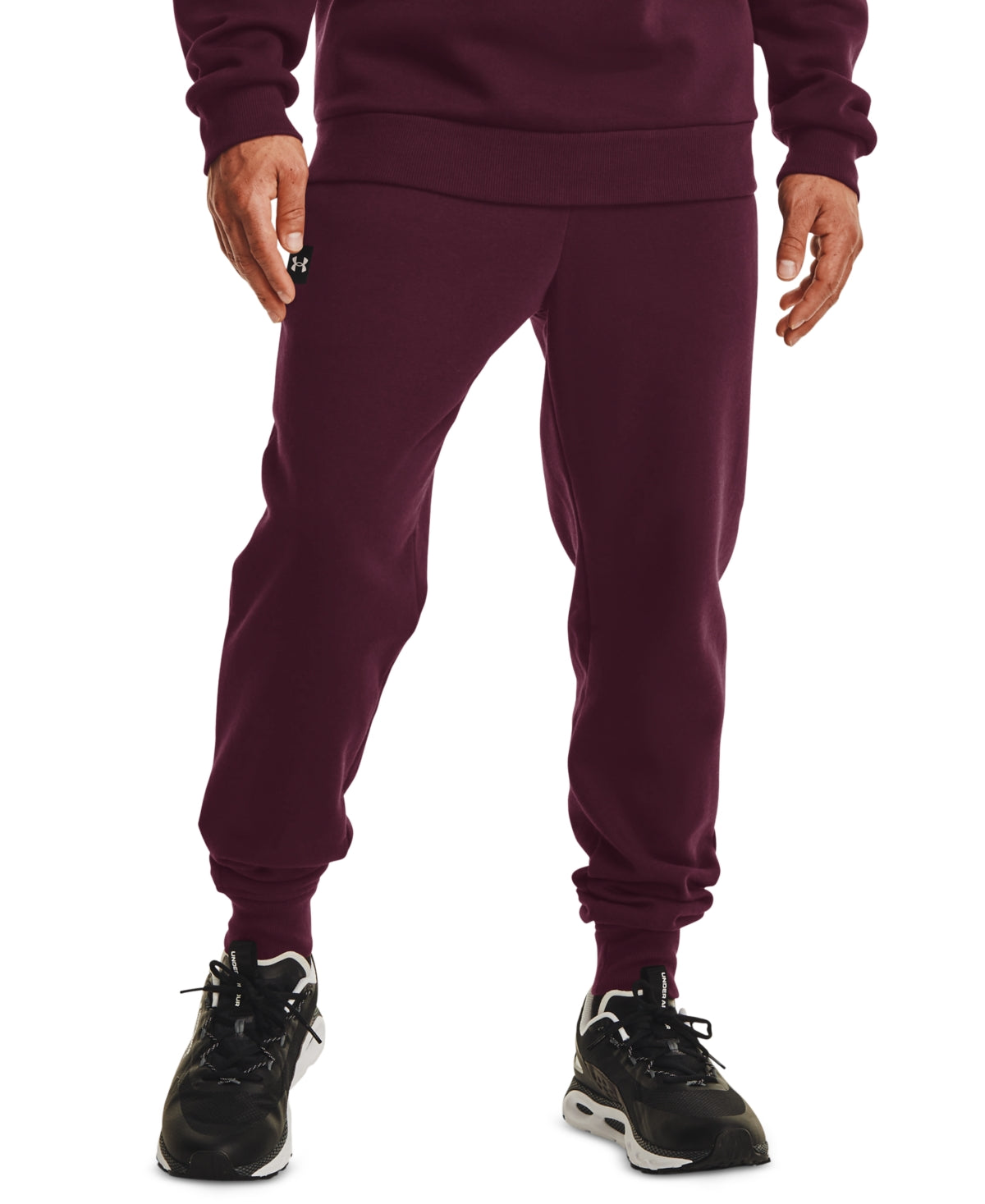 Under Armour Men's Rival Fleece Joggers Red Size Small