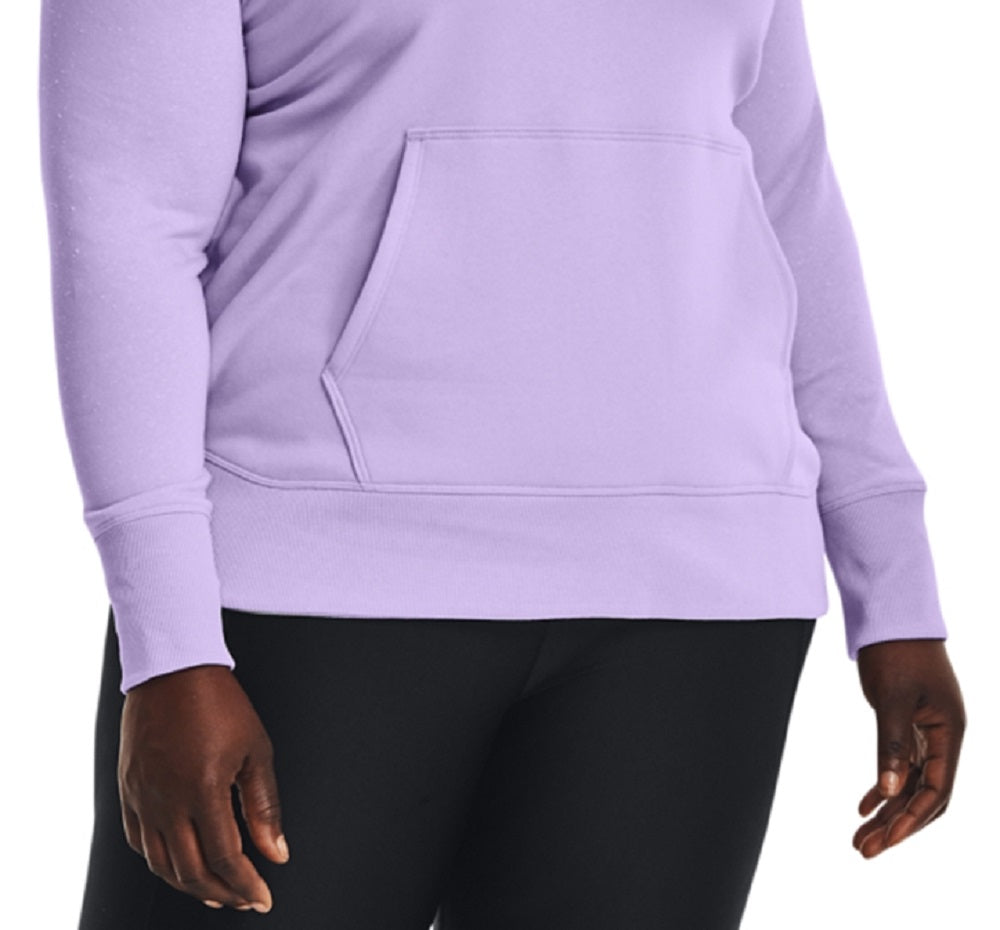 Under Armour Women's Rival Fleece Logo Hoodie Purple Size 3X