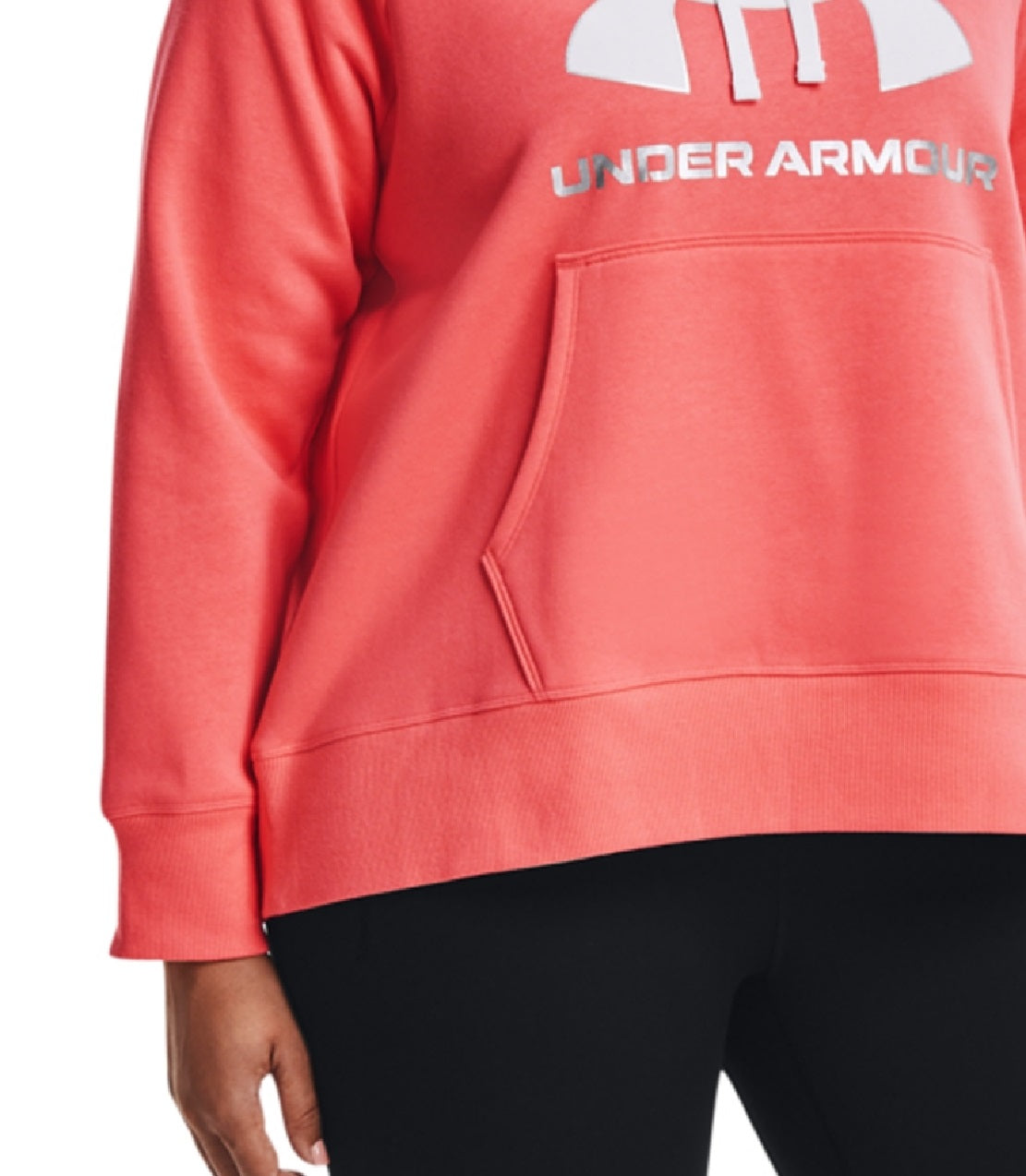 Under Armour Women's Rival Fleece Hoodie Orange Size 1X