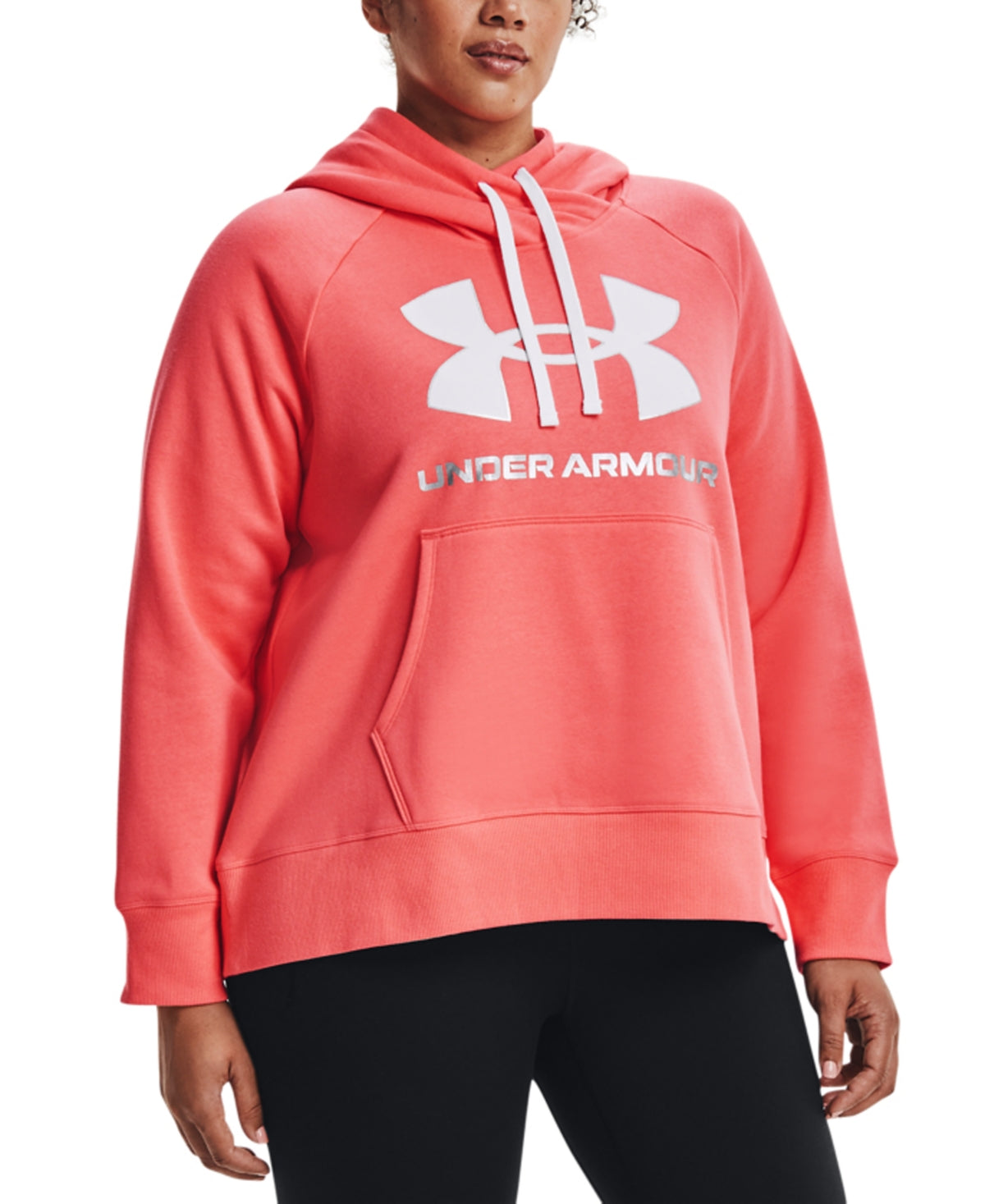 Under Armour Women's Rival Fleece Hoodie Orange Size 2X