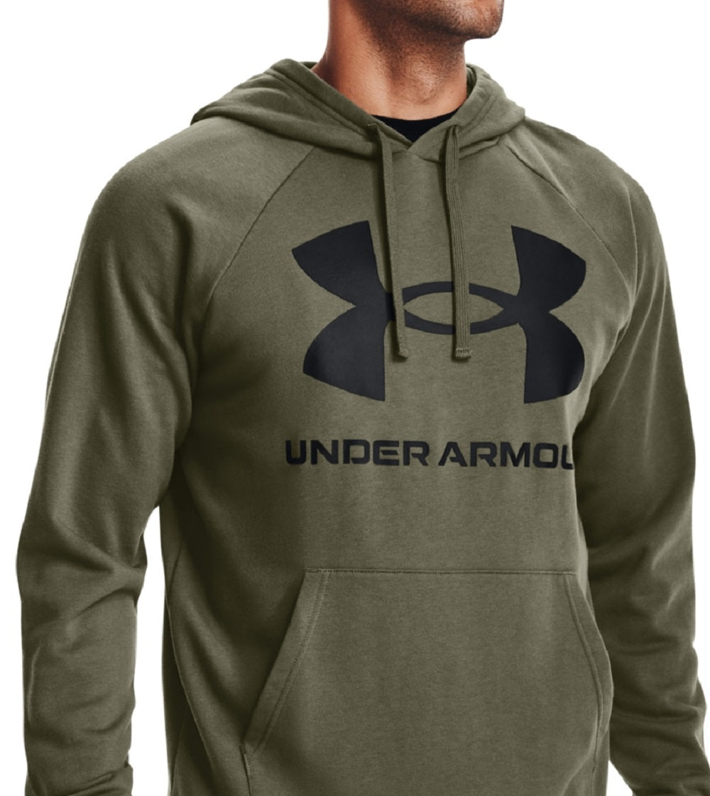 Under Armour Men's Rival Fleece Big Logo Hoodie Green Size Small