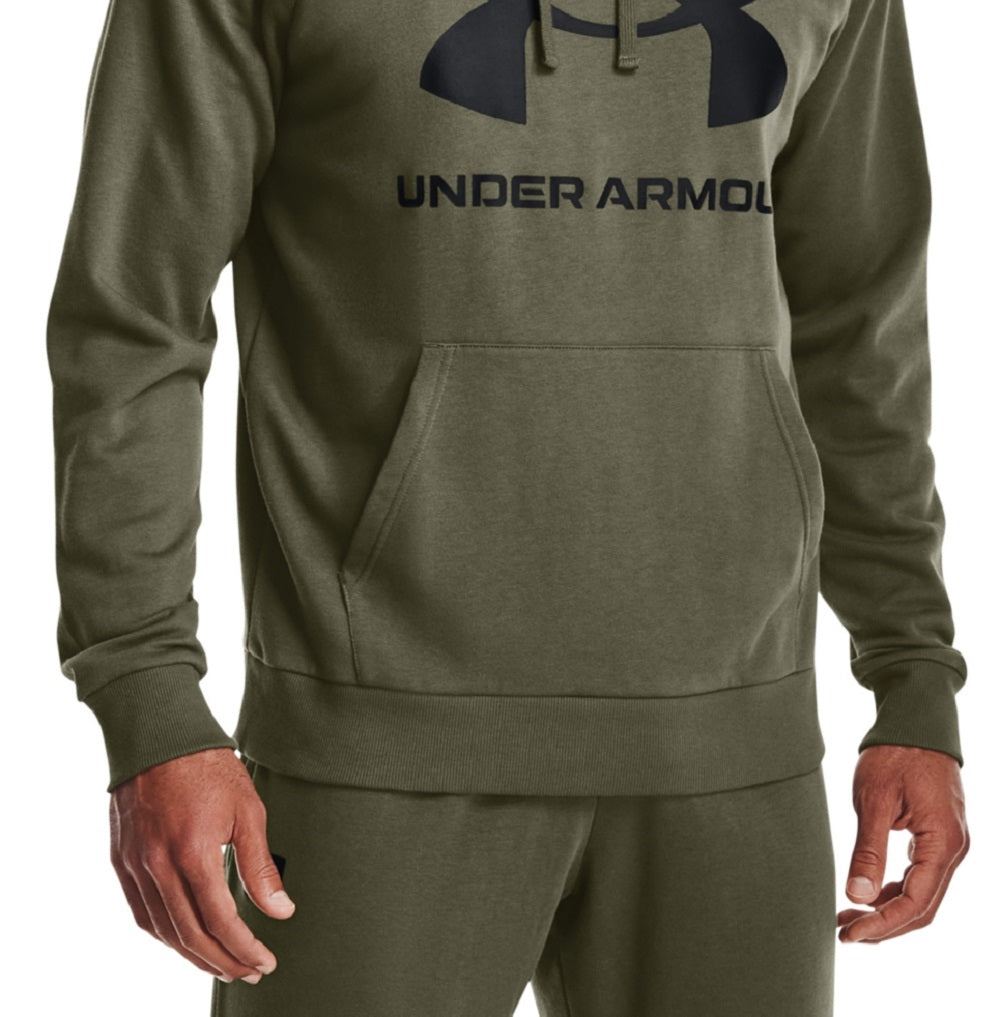 Under Armour Men's Rival Fleece Big Logo Hoodie Green Size Small