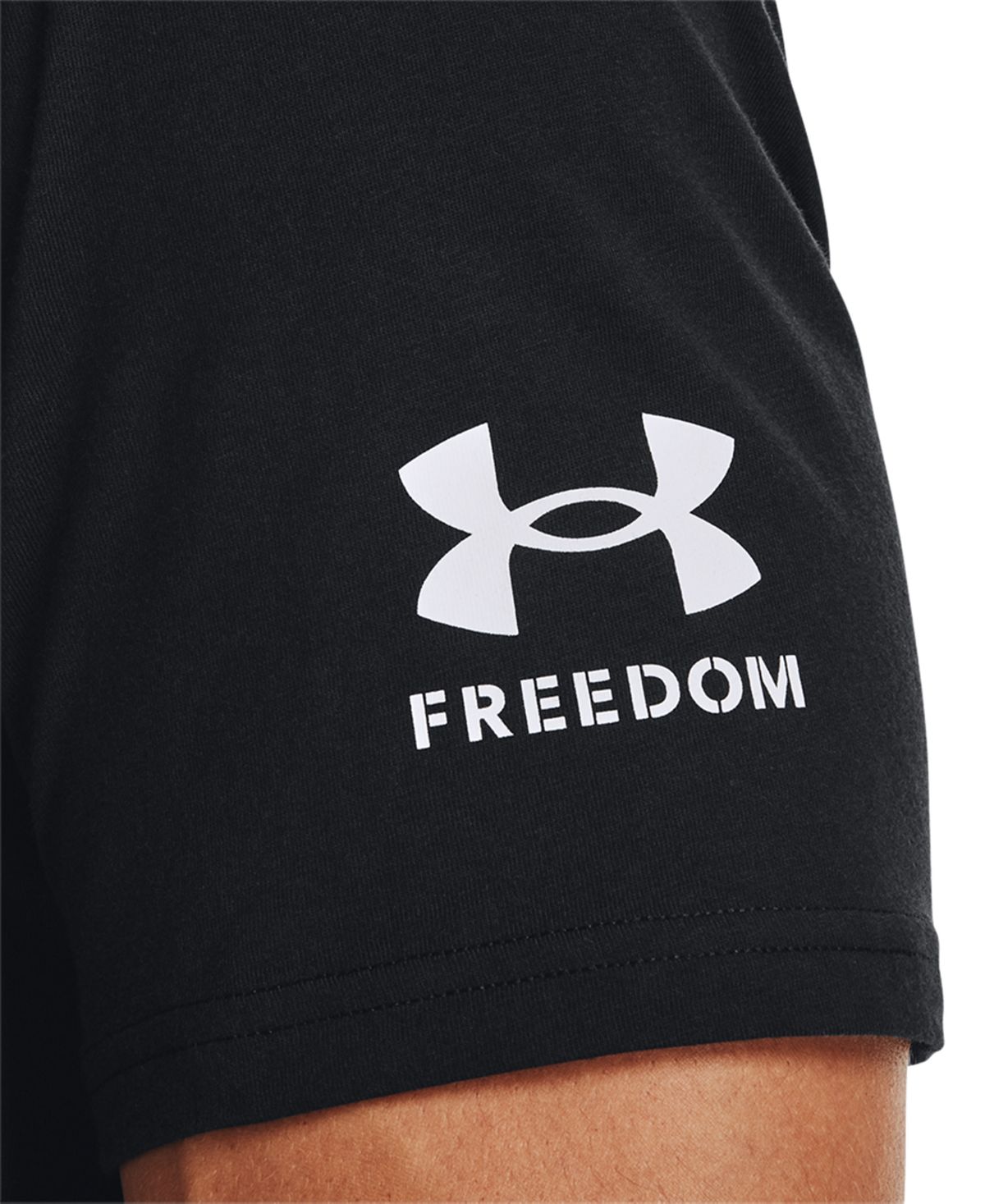 Under Armour Men's Freedom Big Flag Logo Short-Sleeve T-Shirt Black Size Small
