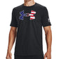 Under Armour Men's New Freedom Flag Logo Graphic T-Shirt Black Size X-Large