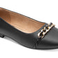 Rockport Women's Zoie Chain Ballet Flats Black Size 7.5 M