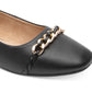 Rockport Women's Zoie Chain Ballet Flats Black Size 7.5 M