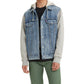 Levi's Men's Hybrid Hoodie Non Stretch Denim Trucker Jacket Blue Size Large
