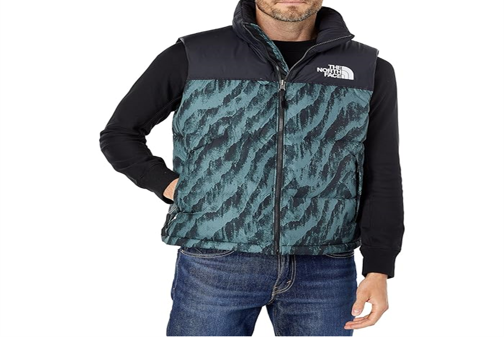 The North Face Printed 1996 Retro Nuptse Vest Green Size S