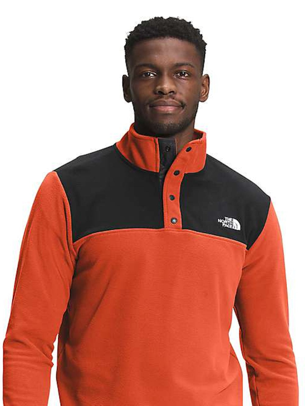 The North Face Men's Tka Glacier Snap Neck Pullover Orange Size Large
