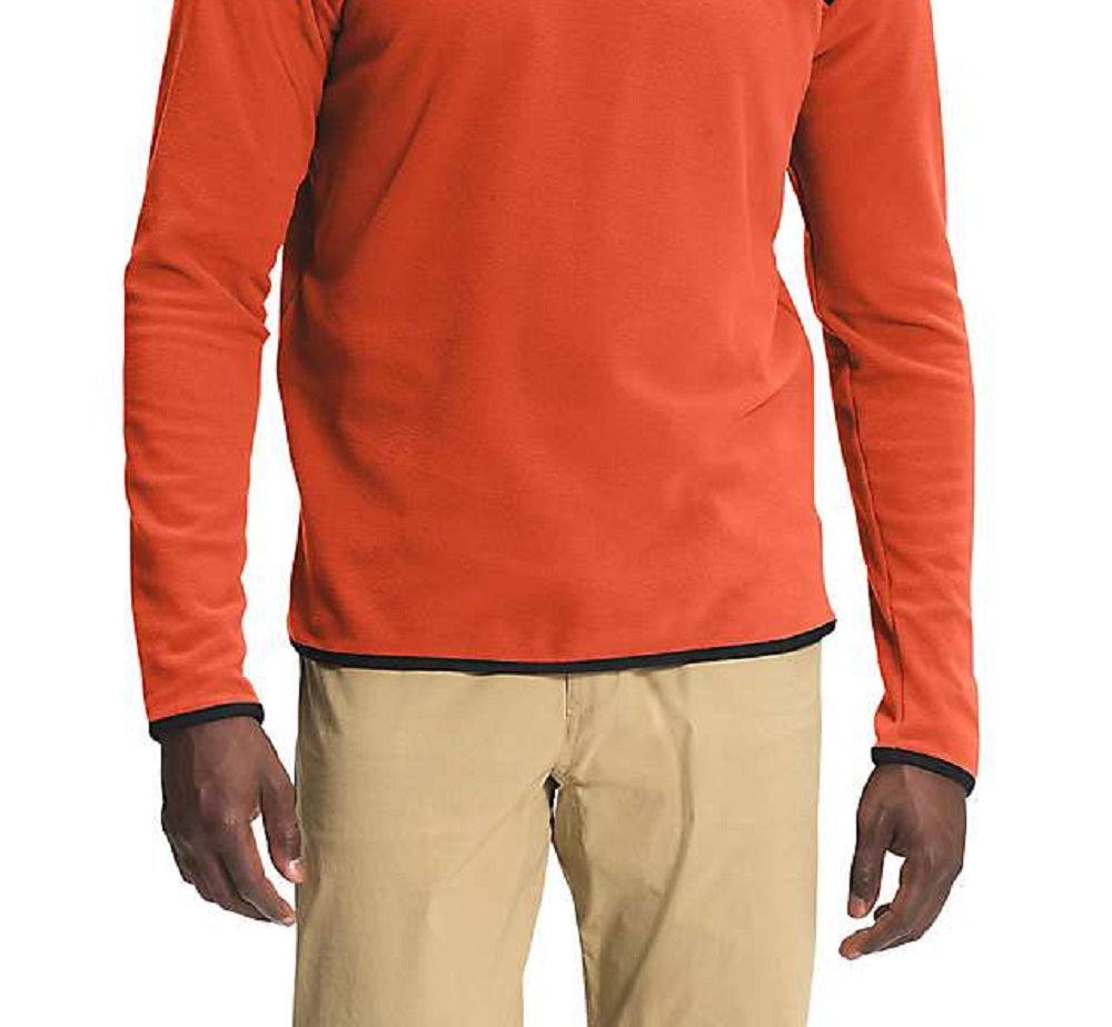 The North Face Men's Tka Glacier Snap Neck Pullover Orange Size Large