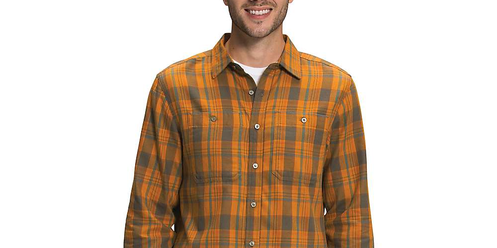 The North Face Men's Arroyo LW Flannel Shirt Yellow Size Medium