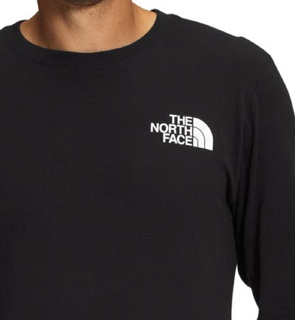 The North Face Men's Long Sleeve Nse Box Logo Graphic Tee Black Size Medium