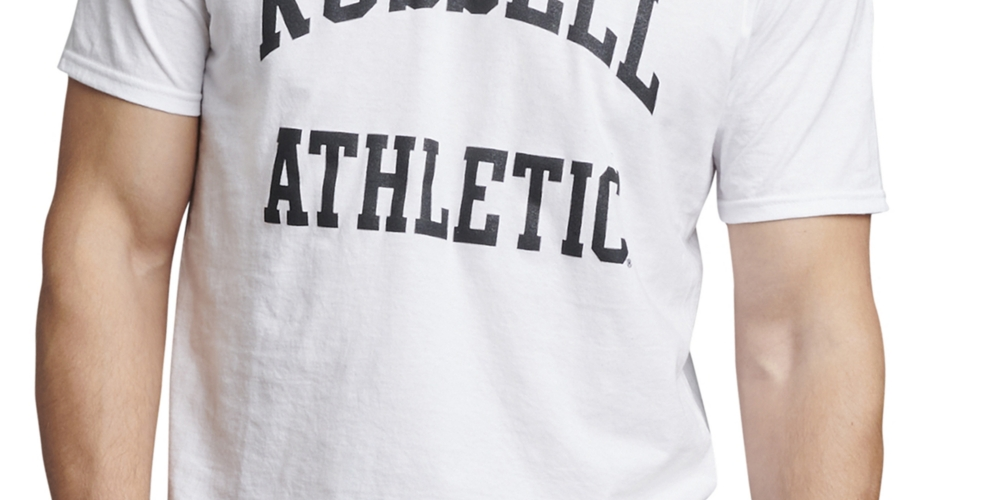 Russell Athletic Men's Archie Logo Graphic T-Shirt White Size X-Large