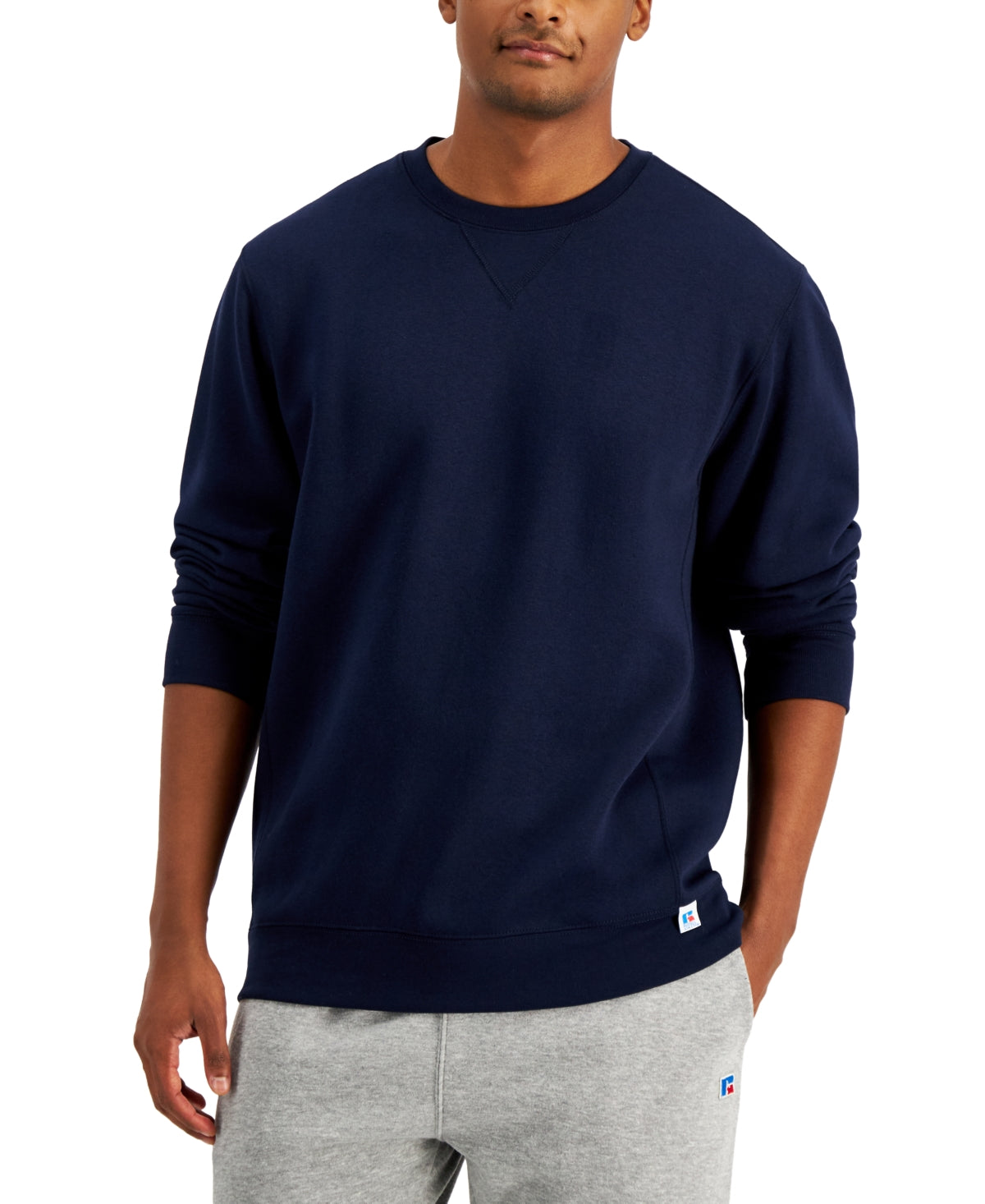 Russell Athletic Men's Solid Fleece Sweatshirt Blue Size XX-Large