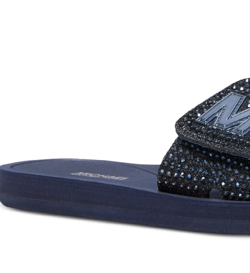 Michael Kors Women's Mk Logo Slide Blue Size 8