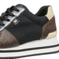 Michael Kors Women's Metallic Textile Lace Up Fashion Sneakers Brown Size 6