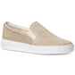 Michael Kors Women's Keaton Coated Canvas Two Tone Logo Slip On Sneaker Yellow Size 9.5