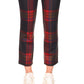 Sanctuary Women's Carnaby Plaid Kick Cropped Pants Red Size Small