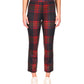 Sanctuary Women's Carnaby Plaid Kick Cropped Pants Red Size Small