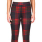 Sanctuary Women's Carnaby Cotton Plaid Kick Crop Pants Red Size Medium