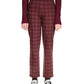Sanctuary Women's Carnaby Cotton Plaid Kick Crop Pants Red Size Large
