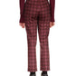 Sanctuary Women's Carnaby Cotton Plaid Kick Crop Pants Red Size Large