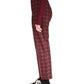 Sanctuary Women's Carnaby Cotton Plaid Kick Crop Pants Red Size Large