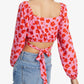 Sanctuary Women's Going Solo Tie Back Crop Top Pink Size Large
