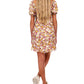 Sanctuary Women's Fresh Breeze Floral Minidress Brown Size 14