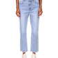Sanctuary Women's Good Vibes High Waist Raw Hem Crop Straight Leg Jeans Blue Size 25