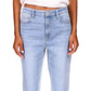Sanctuary Women's Good Vibes High Waist Raw Hem Crop Straight Leg Jeans Blue Size 25