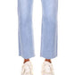 Sanctuary Women's Good Vibes High Waist Raw Hem Crop Straight Leg Jeans Blue Size 25