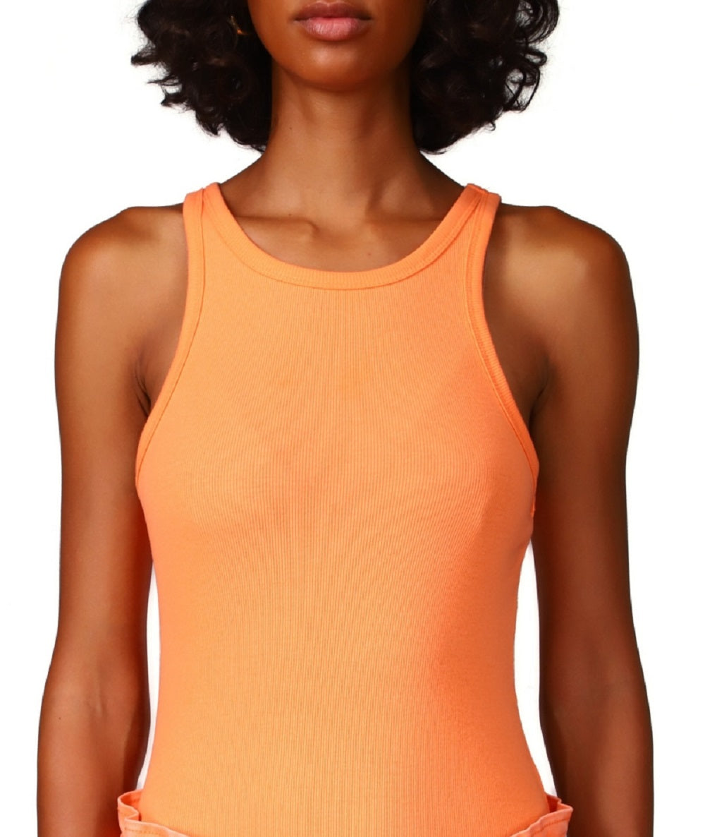 Sanctuary Women's Rib Tank Orange Size X-Small