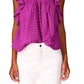 Sanctuary Women's Breezy Cotton Eyelet Top बैंगनी X-Small