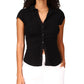 Sanctuary Women's Dream Button Up Shirt Black Size Small