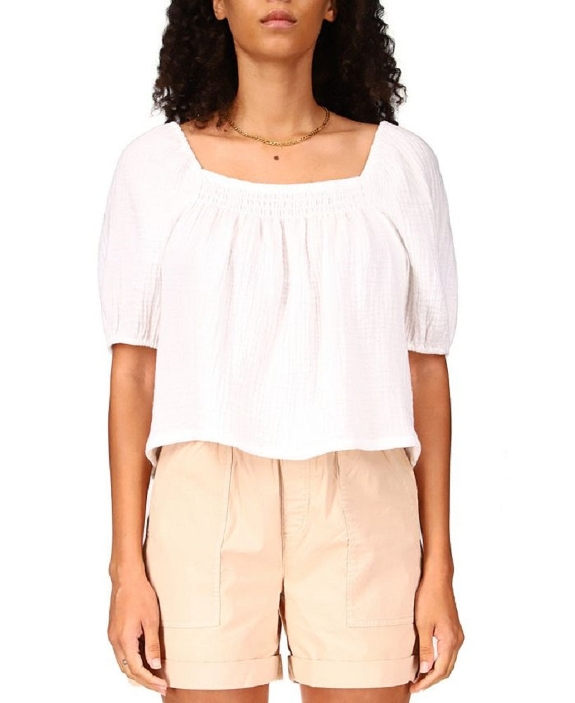 Sanctuary Women's Real Love Gauze Blouse White Size Medium